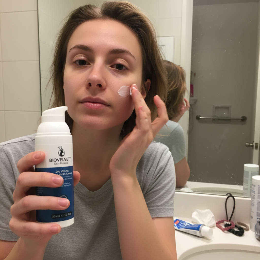 Facial eczema care, with BioVelvet Recovery Cream for barrier support